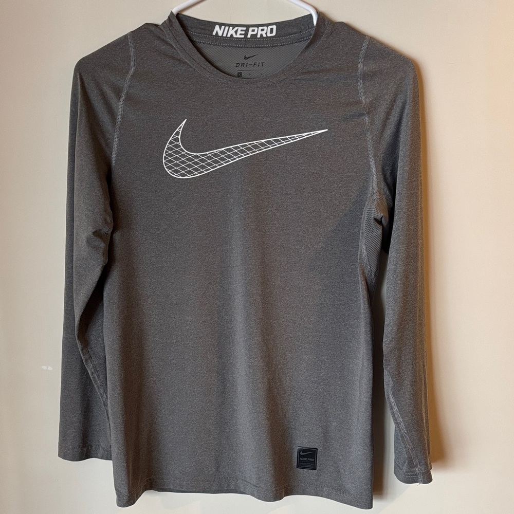 Nike Pro Sri-Fit Long Sleeve Dark Gray Shirt